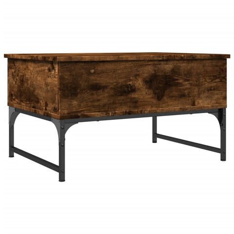 vidaXL Couchtisch Räuchereiche 70x50x40 cm Holzwerkstoff und Metall