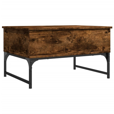 vidaXL Couchtisch Räuchereiche 70x50x40 cm Holzwerkstoff und Metall