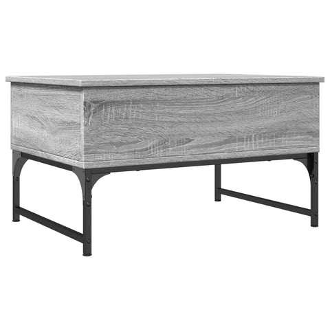 vidaXL Couchtisch Grau Sonoma 70x50x40 cm Holzwerkstoff und Metall