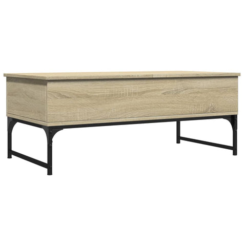 vidaXL Couchtisch Sonoma-Eiche 100x50x40 cm Holzwerkstoff und Metall