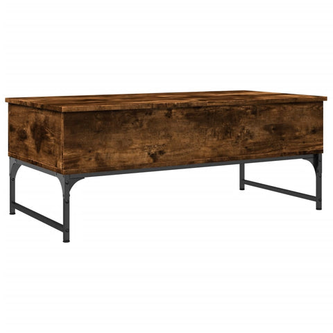 vidaXL Couchtisch Räuchereiche 100x50x40 cm Holzwerkstoff und Metall