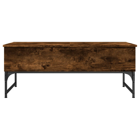 vidaXL Couchtisch Räuchereiche 100x50x40 cm Holzwerkstoff und Metall