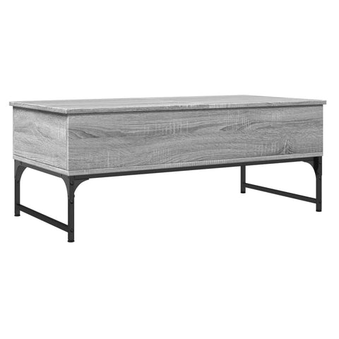 vidaXL Couchtisch Grau Sonoma 100x50x40 cm Holzwerkstoff und Metall