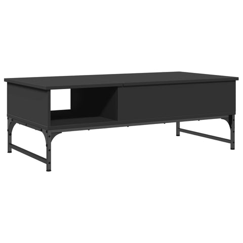 vidaXL Couchtisch Schwarz 100x50x35 cm Holzwerkstoff und Metall