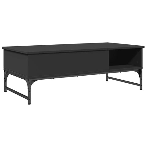 vidaXL Couchtisch Schwarz 100x50x35 cm Holzwerkstoff und Metall