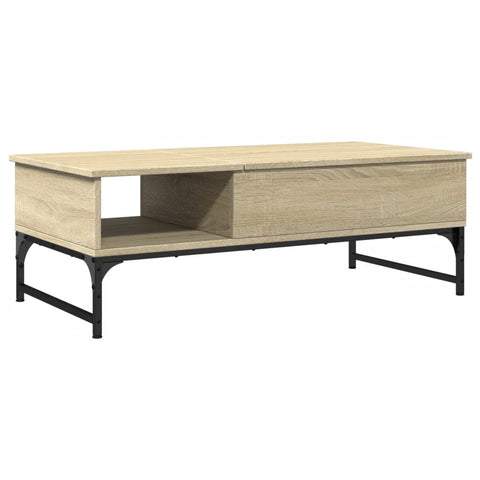 vidaXL Couchtisch Sonoma-Eiche 100x50x35 cm Holzwerkstoff und Metall