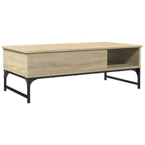 vidaXL Couchtisch Sonoma-Eiche 100x50x35 cm Holzwerkstoff und Metall