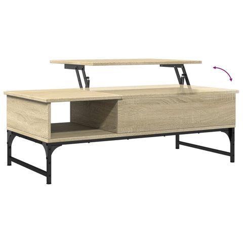 vidaXL Couchtisch Sonoma-Eiche 100x50x35 cm Holzwerkstoff und Metall