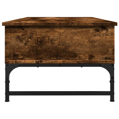 vidaXL Couchtisch Räuchereiche 100x50x35 cm Holzwerkstoff und Metall