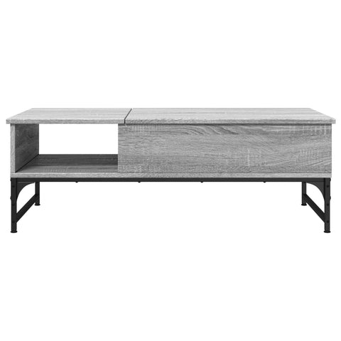 vidaXL Couchtisch Grau Sonoma 100x50x35 cm Holzwerkstoff und Metall