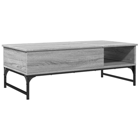 vidaXL Couchtisch Grau Sonoma 100x50x35 cm Holzwerkstoff und Metall