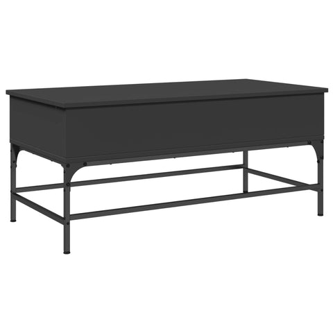 vidaXL Couchtisch Schwarz 100x50x45 cm Holzwerkstoff und Metall