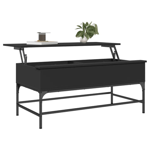 vidaXL Couchtisch Schwarz 100x50x45 cm Holzwerkstoff und Metall