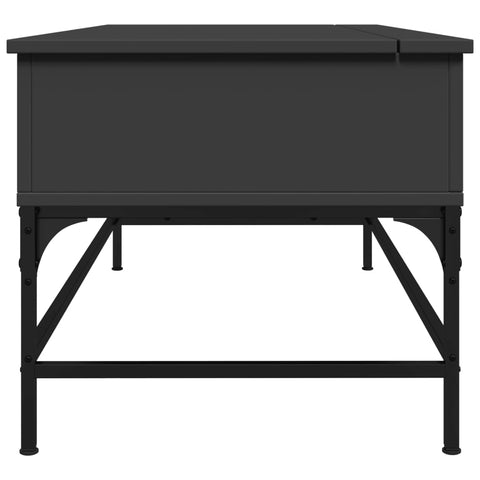 vidaXL Couchtisch Schwarz 100x50x45 cm Holzwerkstoff und Metall