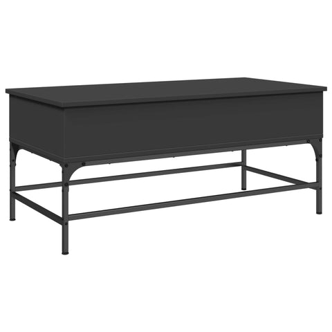 vidaXL Couchtisch Schwarz 100x50x45 cm Holzwerkstoff und Metall