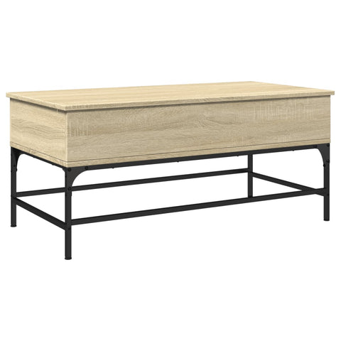 vidaXL Couchtisch Sonoma-Eiche 100x50x45 cm Holzwerkstoff und Metall