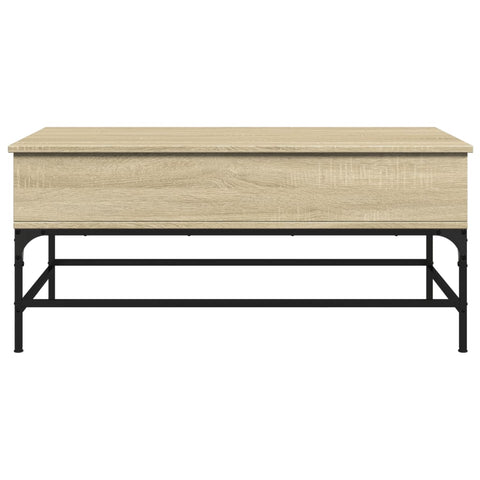 vidaXL Couchtisch Sonoma-Eiche 100x50x45 cm Holzwerkstoff und Metall