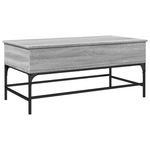 vidaXL Couchtisch Grau Sonoma 100x50x45 cm Holzwerkstoff und Metall