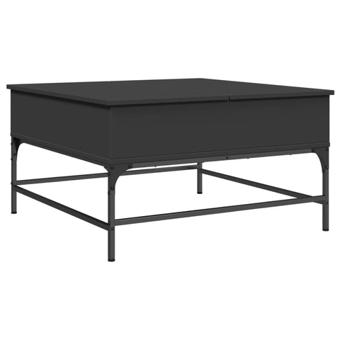 vidaXL Couchtisch Schwarz 80x80x45 cm Holzwerkstoff und Metall