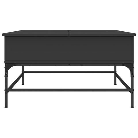 vidaXL Couchtisch Schwarz 80x80x45 cm Holzwerkstoff und Metall