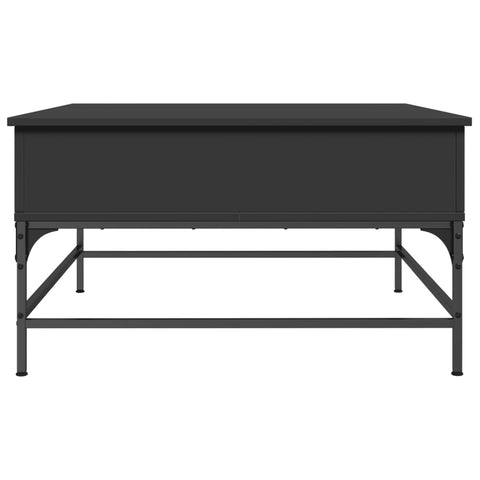 vidaXL Couchtisch Schwarz 80x80x45 cm Holzwerkstoff und Metall