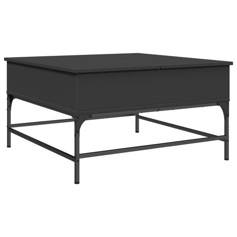 vidaXL Couchtisch Schwarz 80x80x45 cm Holzwerkstoff und Metall