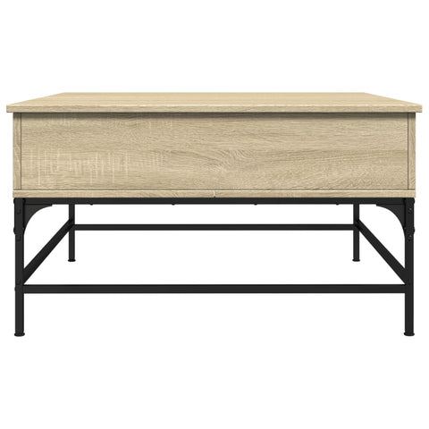 vidaXL Couchtisch Sonoma-Eiche 80x80x45 cm Holzwerkstoff und Metall