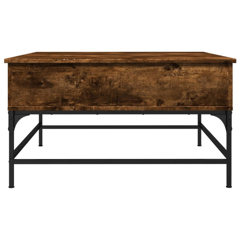 vidaXL Couchtisch Räuchereiche 80x80x45 cm Holzwerkstoff und Metall