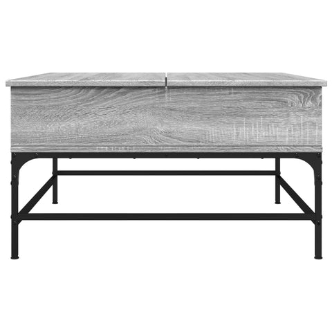 vidaXL Couchtisch Grau Sonoma 80x80x45 cm Holzwerkstoff und Metall