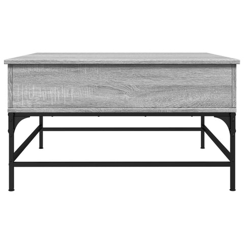 vidaXL Couchtisch Grau Sonoma 80x80x45 cm Holzwerkstoff und Metall