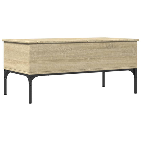 vidaXL Couchtisch Sonoma-Eiche 100x50x45 cm Holzwerkstoff und Metall