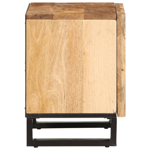 vidaXL Nachttisch 40x34x46 cm Raues Mangoholz