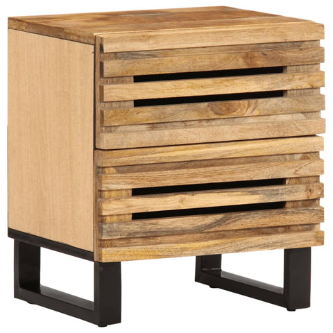 vidaXL Nachttisch 40x34x46 cm Raues Mangoholz