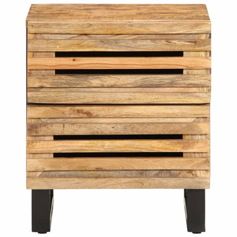 vidaXL Nachttisch 40x34x46 cm Raues Mangoholz