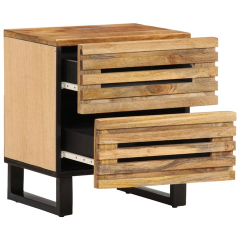 vidaXL Nachttisch 40x34x46 cm Raues Mangoholz