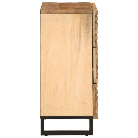 vidaXL Sideboard 60x34x75 cm Raues Massives Mangoholz