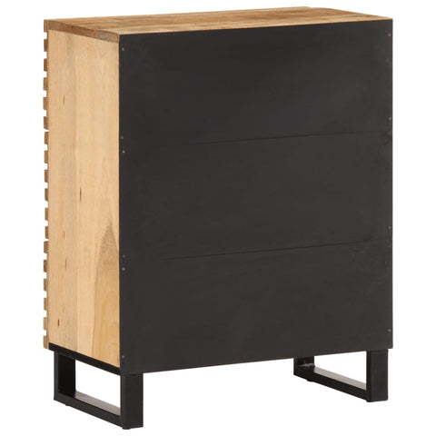 vidaXL Sideboard 60x34x75 cm Raues Massives Mangoholz