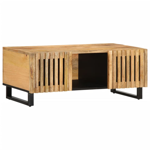 vidaXL Couchtisch 100x55x40 cm Raues Massives Mangoholz