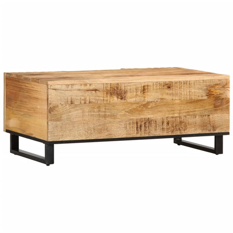 vidaXL Couchtisch 100x55x40 cm Raues Massives Mangoholz