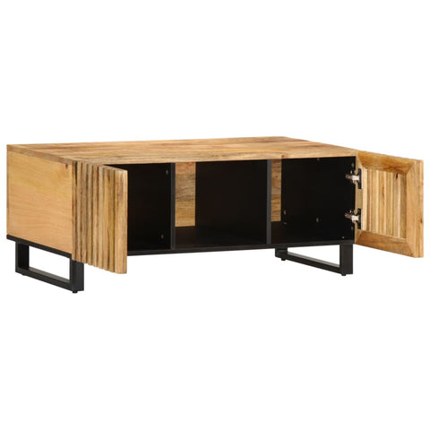 vidaXL Couchtisch 100x55x40 cm Raues Massives Mangoholz