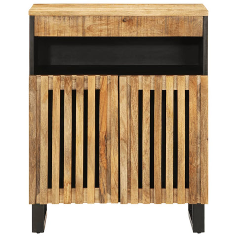 vidaXL Sideboard 60x34x75 cm Raues Massives Mangoholz