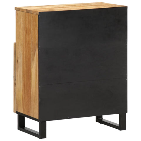 vidaXL Sideboard 60x34x75 cm Raues Massives Mangoholz