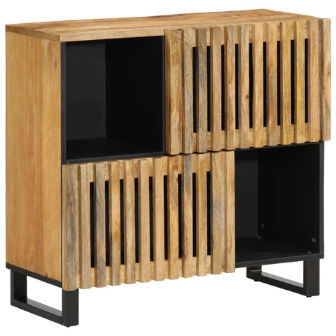 vidaXL Sideboard 80x34x75 cm Raues Massivholz Mango