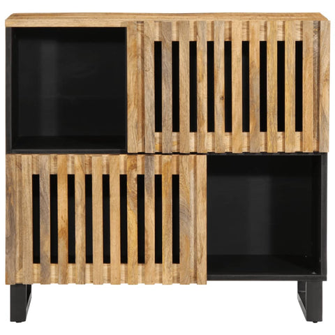 vidaXL Sideboard 80x34x75 cm Raues Massivholz Mango