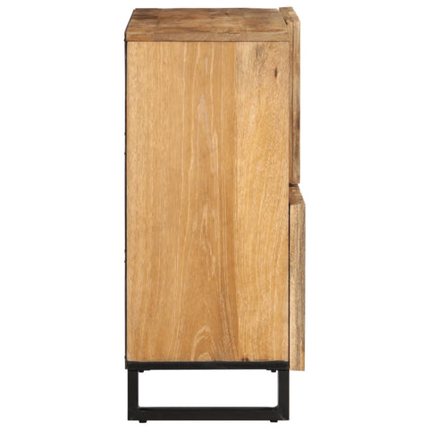 vidaXL Sideboard 80x34x75 cm Raues Massivholz Mango