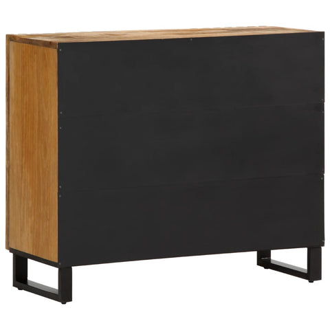 vidaXL Sideboard 90x34x75 cm Raues Massivholz Mango