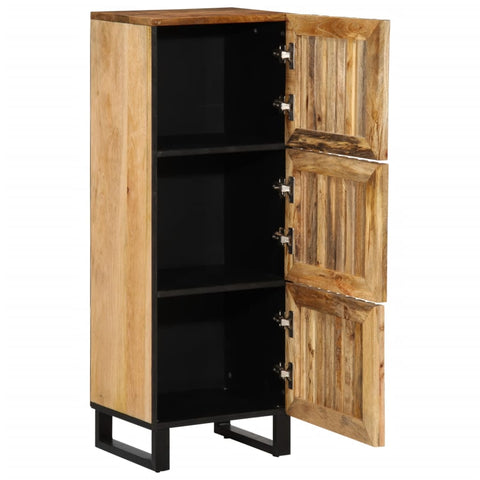 vidaXL Highboard 40x34x110 cm Raues Massivholz Mango