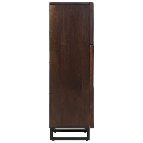 vidaXL Highboard Braun 40x34x110 cm Massivholz Mango