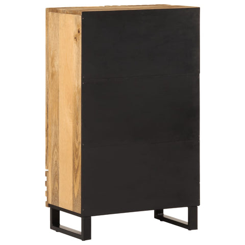 vidaXL Highboard 60x34x100 cm Raues Massivholz Mango