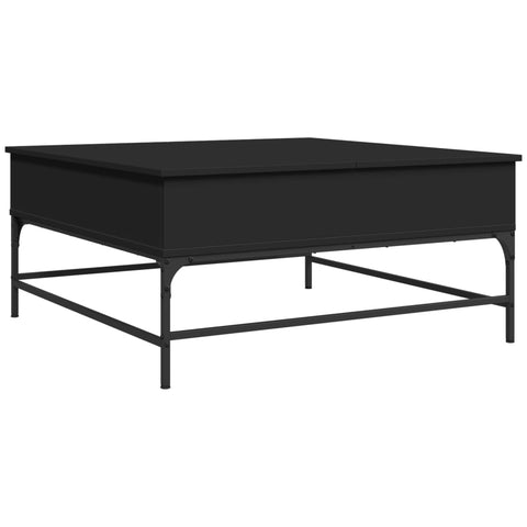 vidaXL Couchtisch Schwarz 95x95x45 cm Holzwerkstoff und Metall